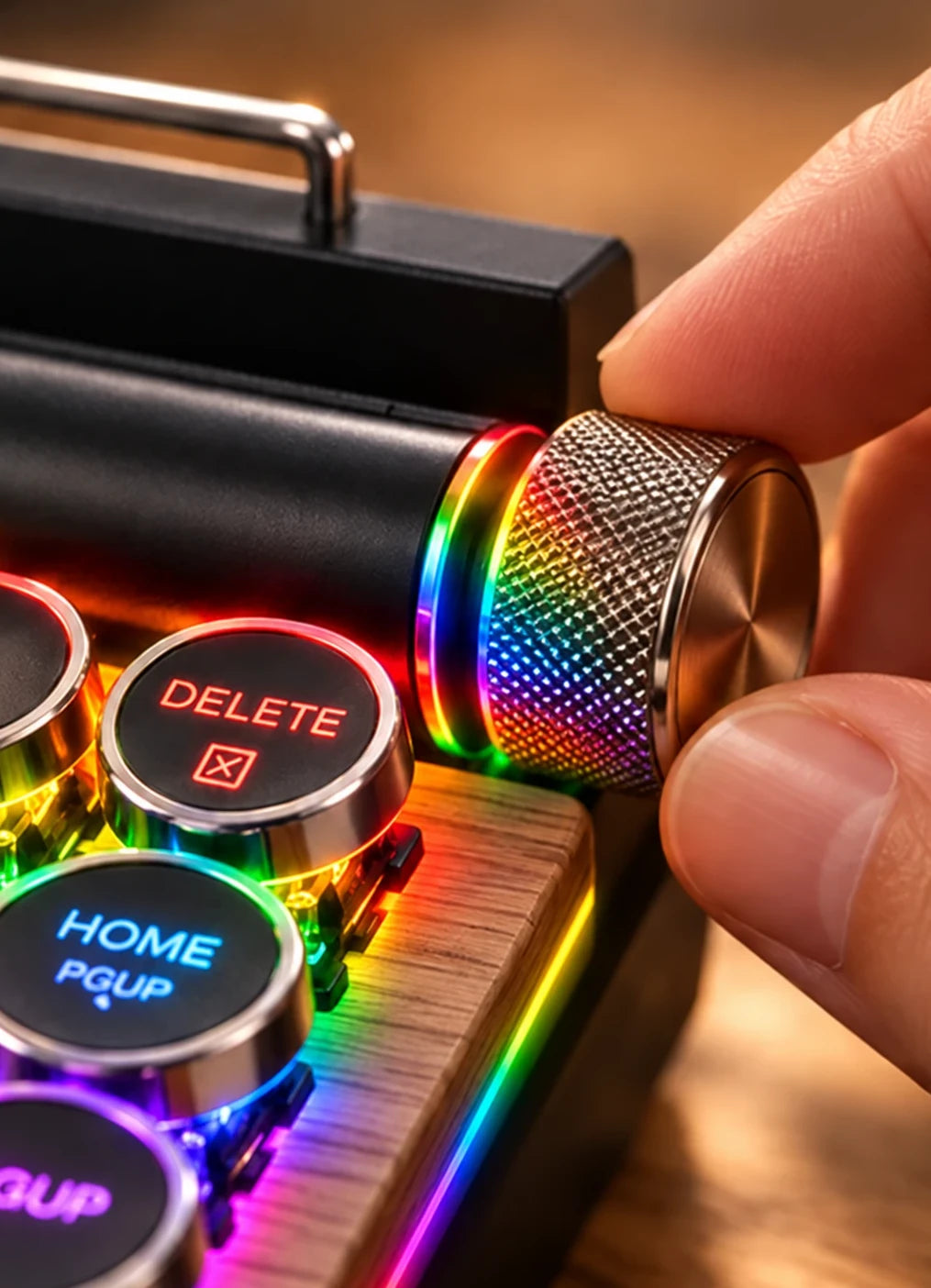Turn the knob.