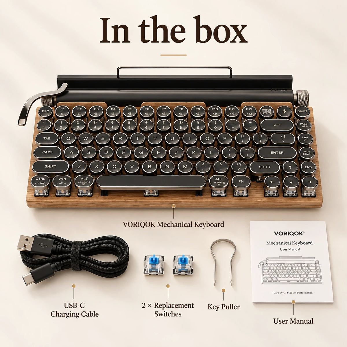 VORIQOK Type 83™ Retro Mechanical Keyboard
