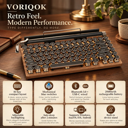 VORIQOK Type 83™ Retro Mechanical Keyboard